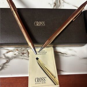 Cross 14K GOLD Filled Ball point Pen & Pencil set in Original Case